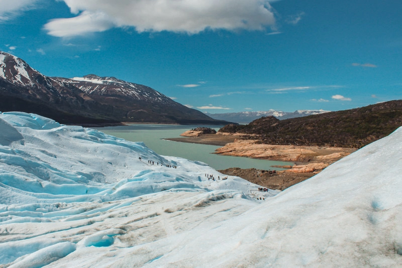 Vista de cima do Perito Moreno, durante trekking que fizemos na Patagônia Argentina