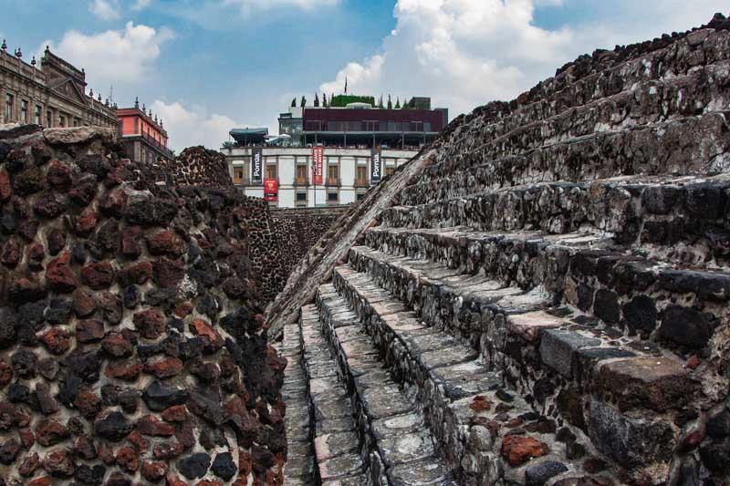 Ruínas do Templo Mayor, uma das principais atrações da Cidade do México