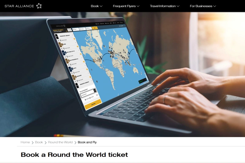 Pelo site da Star Alliance, é possível planejar e reservar o RTW ticket, ou a passagem de volta ao mundo
