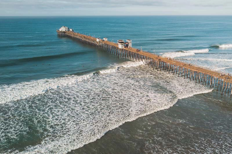 Píer de Oceanside visto de cima