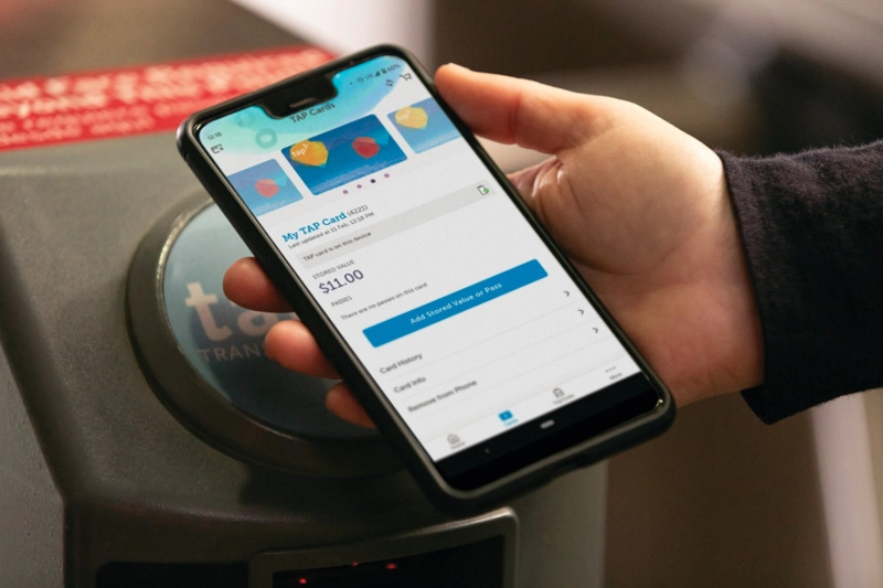 app do TAP Card para usar o transporte público em Los Angeles