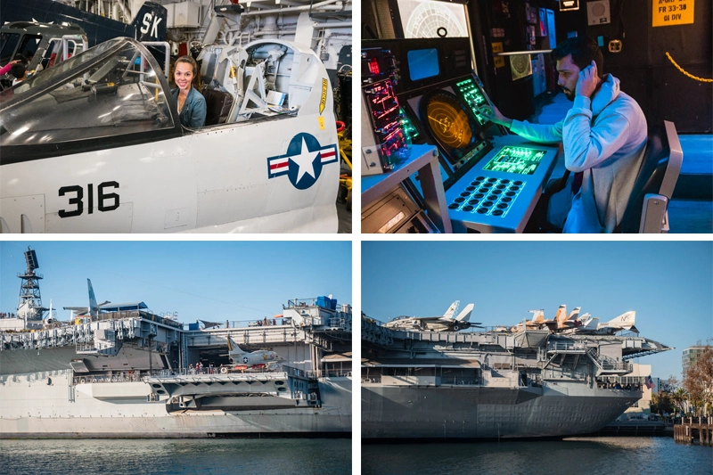 O museu USS Midway, porta-aviões da Segunda Guerra, é uma das principais atrações que não pode ficar de fora do seu roteiro em San Diego, na California