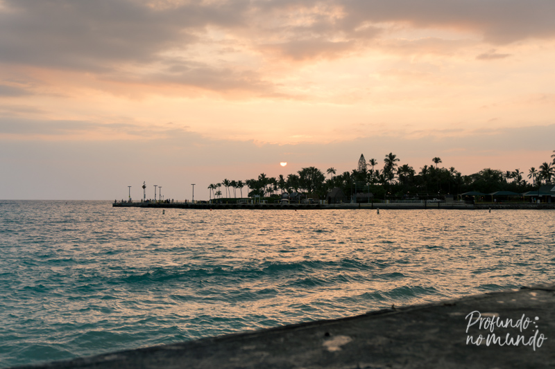 Por do sol em Kona, Big Island, Havai