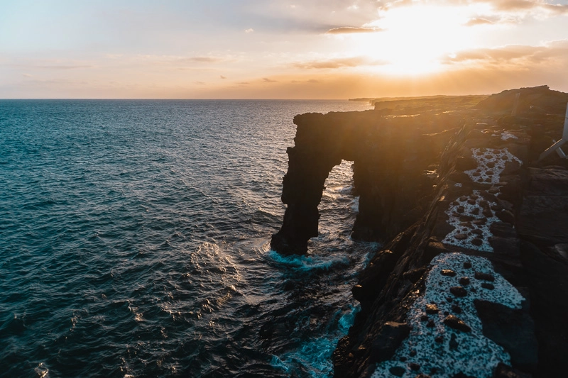 Sea Arch no Parque Nacional dos Vulcoes, em Big Island, no Havaí