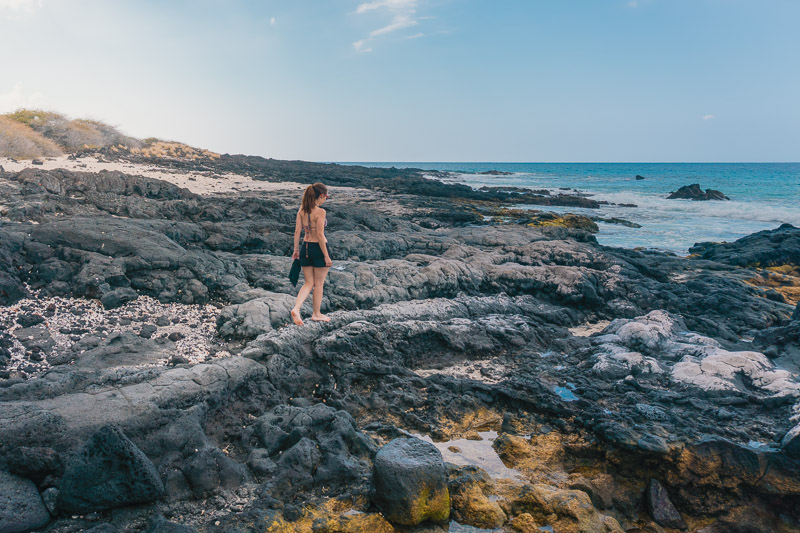 kua bay, uma das principais praias de Big Island, no Hawaii
