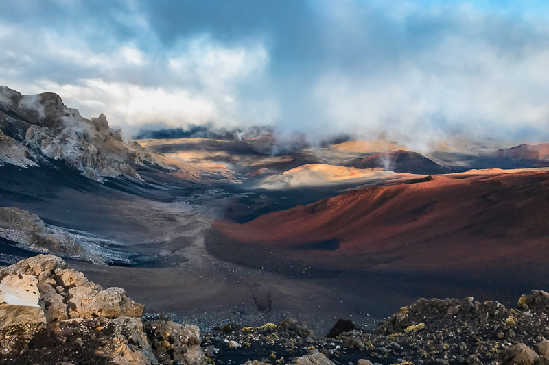 o vulcão Haleakala é uma das atrações principais da ilha de Maui