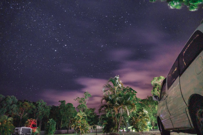 Céu estrelado: um privilégio de rodar a Austrália numa campervan