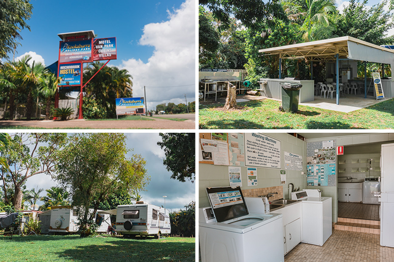 Área do Kookaburra Holiday Park em Cardwell