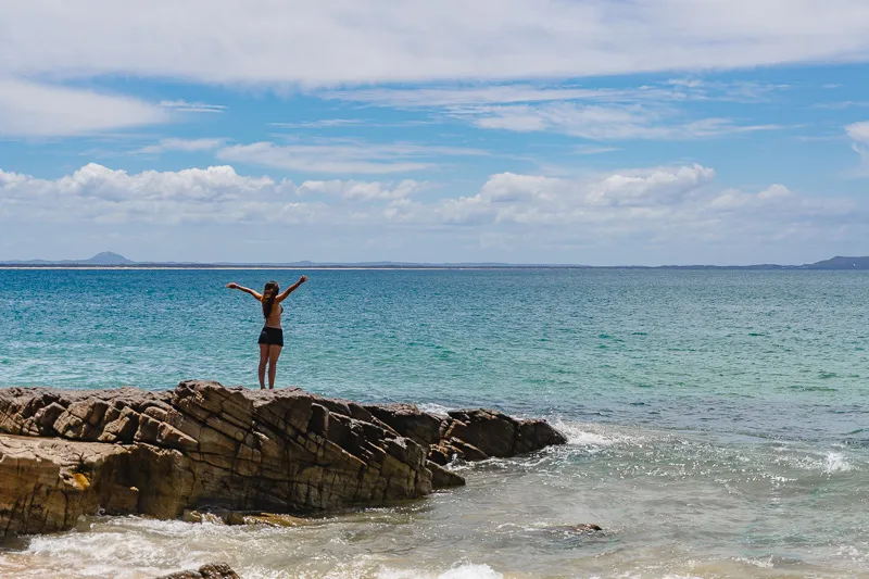 Praia de Noosa Heads na Sunshine Coast.