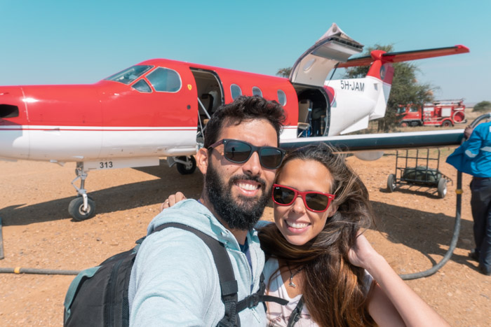 Chegada no Serengeti com avião particular da Coastal Aviation