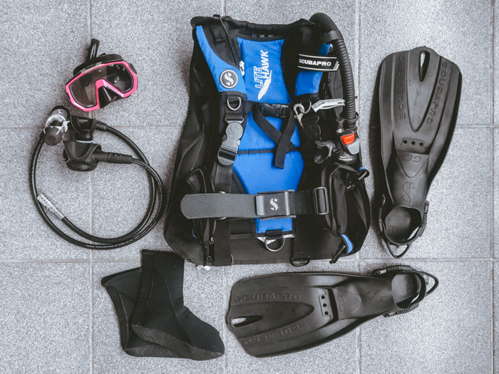 nosso equipamento de mergulho 