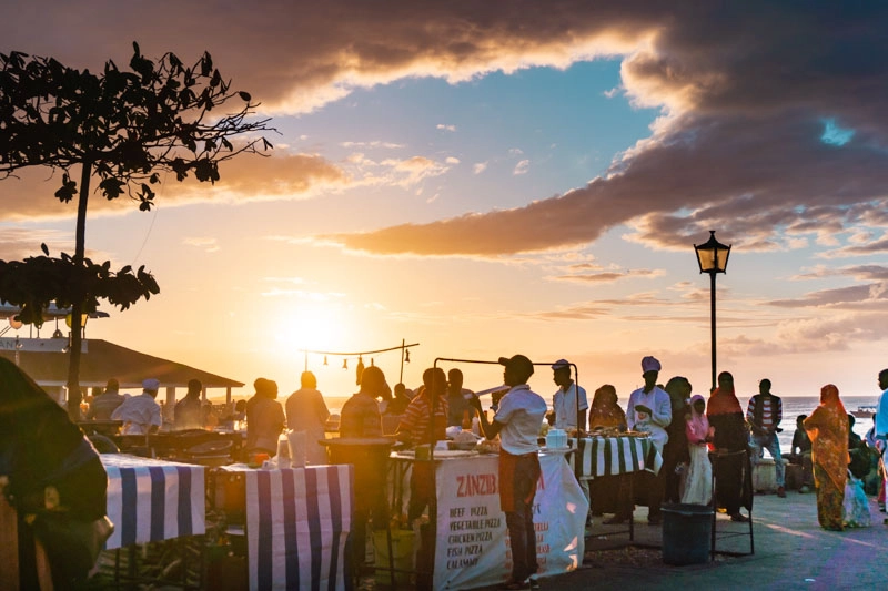 Forodhani Gardens: Mercado de rua de Zanzibar