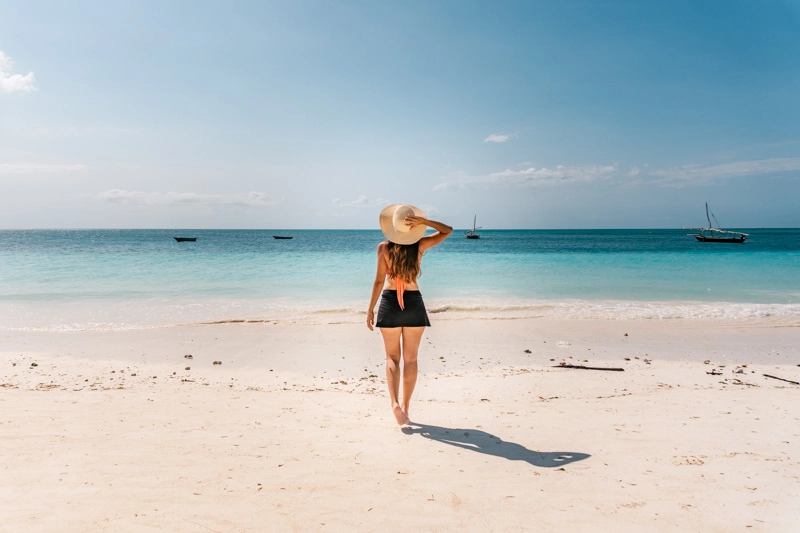 Praia em Zanzibar