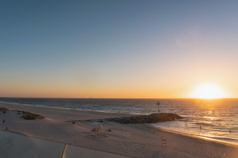 O que fazer em Perth: por do sol em City Beach