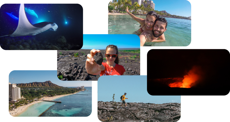 Cenas do episódio sobre o Havaí. Profundo no Mundo na TV Climatempo Bio.