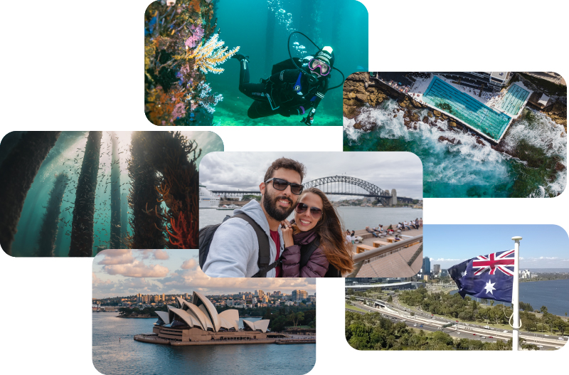 Cenas da segunda parte do episódio sobre a Austrália. Profundo no Mundo na TV Climatempo Bio.