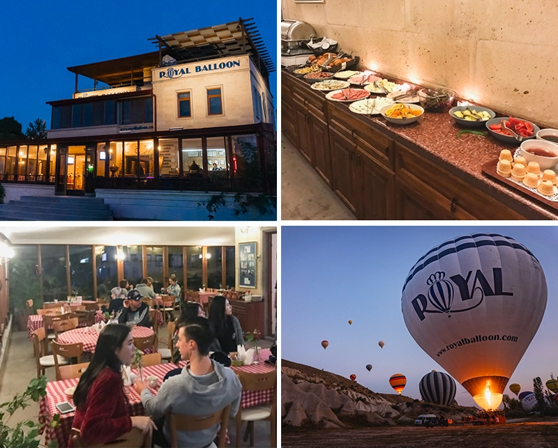 Voo de balao na Capadocia com a Royal Balloon: transfer ida e volta, café da manhã e seguro para os passageiros