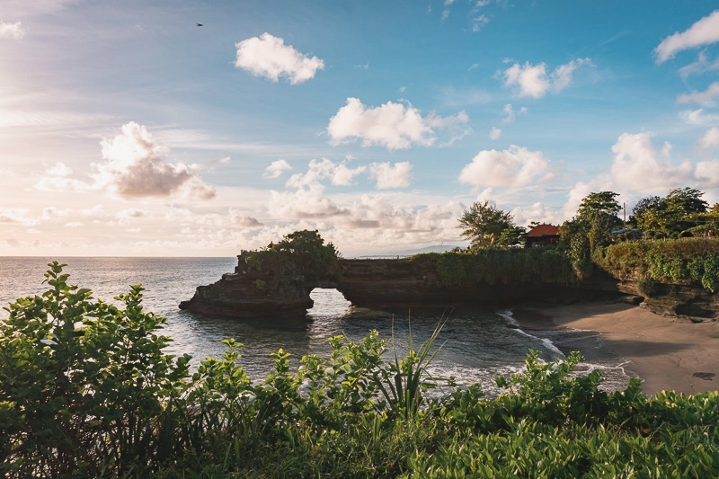 completo do Tanah Lot, em Bali