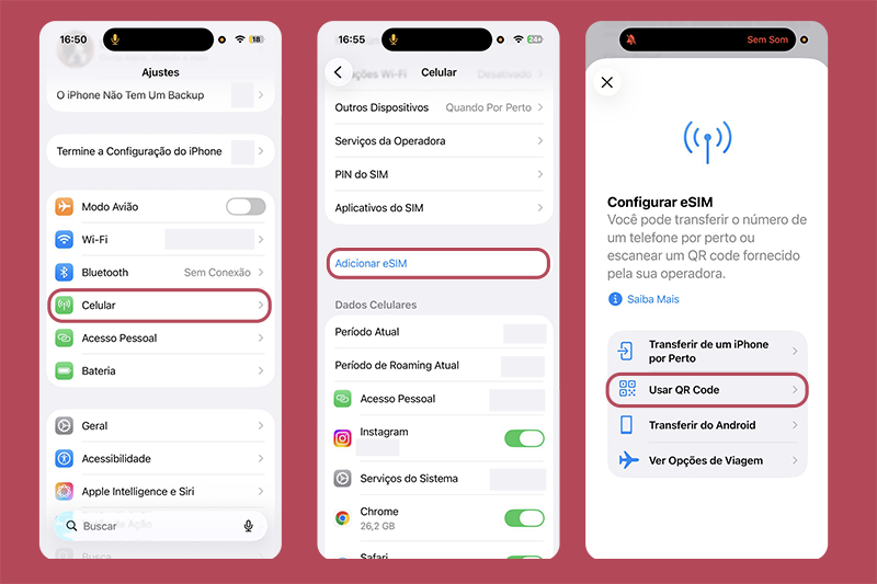 como verificar compatibilidade e instalar eSIM no iPhone
