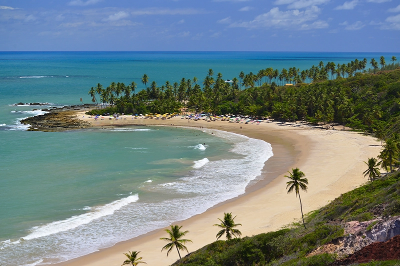 Praia de Coqueirinho, na região de Conde, litoral sul de João Pessoa